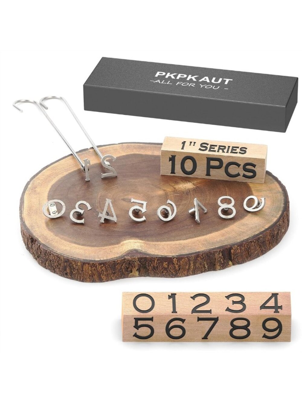 10 Mini Custom Branding Irons - Personalized Wood, Leather & BBQ Stamp Set